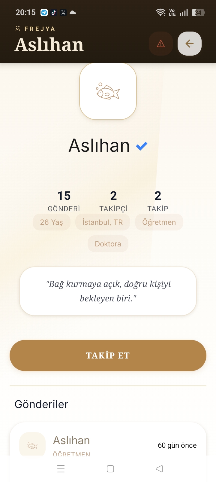Profil — hayvan avatarı